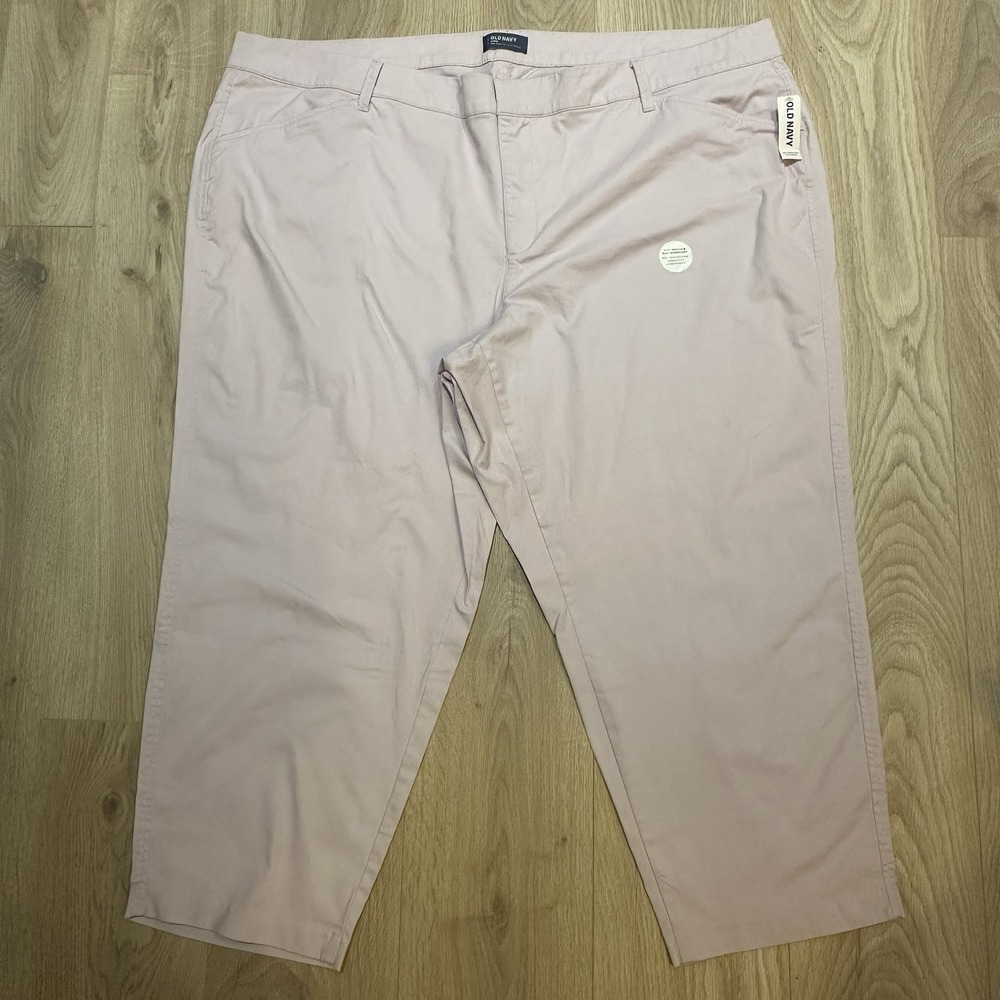 NWT Old Navy Women's Pastel Purple/Pink Mid-Rise Stretch Pants Plus Size 28 - Picture 1 of 7